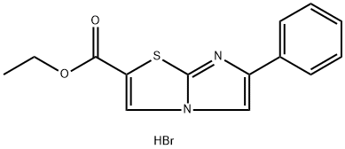 ETHYL 6-PHENYLIMIDAZO[2,1-B][1,3]THIAZOLE-2-CARBOXYLATE HYDROBROMIDE 结构式