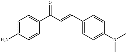 反式-4'-氨基-4-(二甲基氨基)查耳酮 结构式