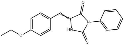 (5E)-5-(4-ethoxybenzylidene)-2-mercapto-3-phenyl-3,5-dihydro-4H-imidazol-4-one 结构式