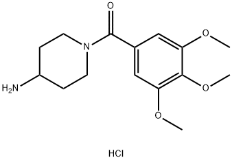 1-(3,4,5-trimethoxybenzoyl)piperidin-4-amine hydrochloride 结构式