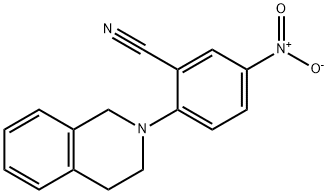 2-(3,4-二氢异喹啉-2(1H)-基)-5-硝基苯甲腈 结构式