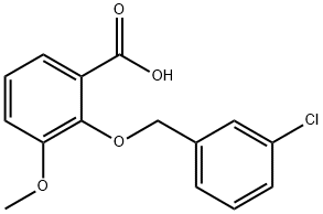 2-(3-氯苄基)氧基-3-甲氧基-苯甲酸 结构式