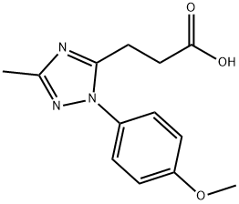 3-[1-(4-methoxyphenyl)-3-methyl-1H-1,2,4-triazol-5-yl]propanoic acid 结构式