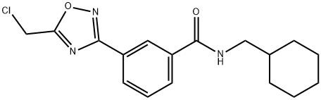 3-(5-(氯甲基)-1,2,4-恶二唑-3-基)-N-(环己基甲基)苯甲酰胺 结构式