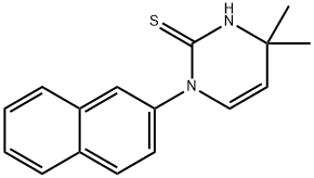 4,4-二甲基-1-(2-萘基)-1,4-二氢嘧啶-2-硫醇 结构式