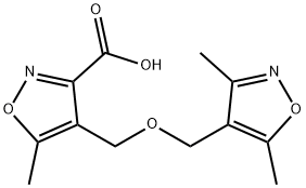 4-{[(3,5-dimethylisoxazol-4-yl)methoxy]methyl}-5-methylisoxazole-3-carboxylic acid 结构式
