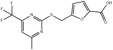 5-({[4-METHYL-6-(TRIFLUOROMETHYL)PYRIMIDIN-2-YL]-THIO}METHYL)-2-FUROIC ACID 结构式