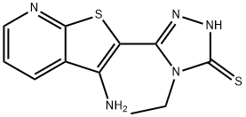 5-(3-胺基噻吩并[2,3-B]吡啶-2-基)-4-乙基-4H-1,2,4-三唑-3-硫醇 结构式