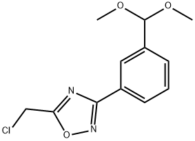 5-(chloromethyl)-3-[3-(dimethoxymethyl)phenyl]-1,2,4-oxadiazole 结构式