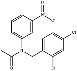 N-(2,4-dichlorobenzyl)-N-(3-nitrophenyl)acetamide 结构式