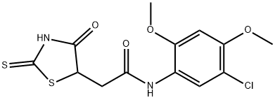 N-(5-CHLORO-2,4-DIMETHOXYPHENYL)-2-(2-MERCAPTO-4-OXO-4,5-DIHYDRO-1,3-THIAZOL-5-YL)ACETAMIDE 结构式