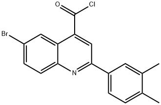 6-溴-2-(3,4-二甲基苯基)喹啉-4-甲酰氯 结构式