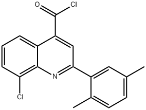 8-氯-2-(2,5-二甲基苯基)喹啉-4-甲酰氯 结构式