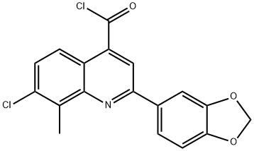 2-(1,3-苯并二唑-5-基)-7-氯-8-甲基喹啉-4-甲酰氯 结构式