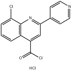 8-氯-2-吡啶-4-基喹啉-4-甲酰氯盐酸盐 结构式