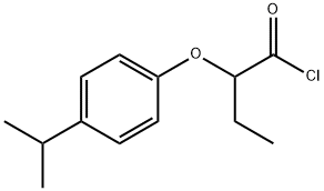 2-(4-异丙基苯氧基)丁酰氯化物 结构式