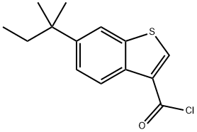 6-(1,1-二甲基丙基)-1-苯并噻吩-3-甲酰氯 结构式