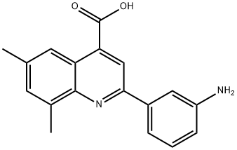 2-(3-氨基苯基)-6,8-二甲基-喹啉-4-羧酸 结构式