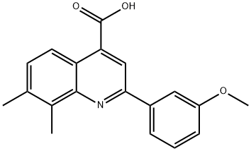 2-(3-甲氧苯基)-7,8-二甲基喹啉-4-羧酸 结构式