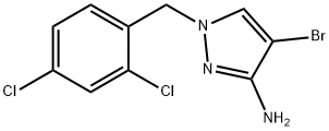 4-溴-1-(2,4-二氯苄基)-1H-吡唑-3-胺盐酸盐 结构式