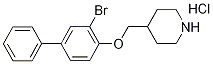 4-{[(3-Bromo[1,1'-biphenyl]-4-yl)oxy]-methyl}piperidine hydrochloride 结构式