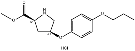 Methyl (2S,4S)-4-(4-propoxyphenoxy)-2-pyrrolidinecarboxylate hydrochloride 结构式