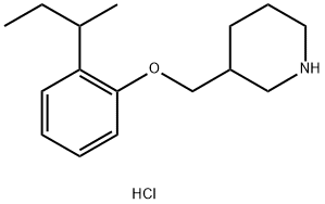 3-{[2-(sec-Butyl)phenoxy]methyl}piperidinehydrochloride 结构式