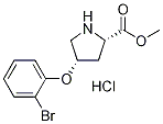 Methyl (2S,4S)-4-(2-bromophenoxy)-2-pyrrolidinecarboxylate hydrochloride 结构式