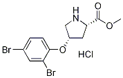 Methyl (2S,4S)-4-(2,4-dibromophenoxy)-2-pyrrolidinecarboxylate hydrochloride 结构式