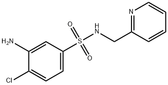 3-Amino-4-chloro-N-(2-pyridinylmethyl)-benzenesulfonamide 结构式