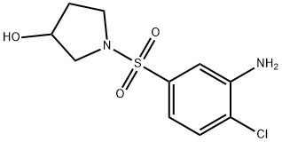 1-[(3-Amino-4-chlorophenyl)sulfonyl]-3-pyrrolidinol 结构式