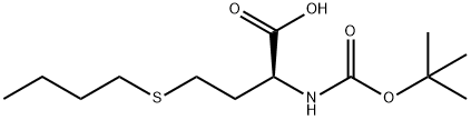 N-(叔丁氧基羰基)-S-丁基高半胱氨酸 结构式