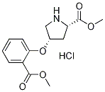 Methyl (2S,4S)-4-[2-(methoxycarbonyl)phenoxy]-2-pyrrolidinecarboxylate hydrochloride 结构式