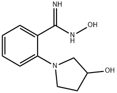 N'-Hydroxy-2-(3-hydroxy-1-pyrrolidinyl)-benzenecarboximidamide 结构式