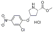 Methyl (2S,4S)-4-(2-chloro-4-nitrophenoxy)-2-pyrrolidinecarboxylate hydrochloride 结构式