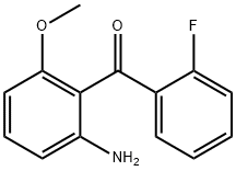 (2-Amino-6-methoxyphenyl)(2-fluorophenyl)methanone 结构式
