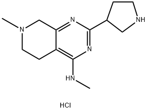甲基-(7-甲基-2-吡咯烷-3-基-5,6,7,8-四氢-吡啶并[3,4-D]嘧啶-4-基)-胺 盐酸盐 结构式