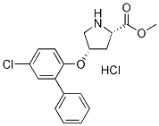 Methyl (2S,4S)-4-[(5-chloro[1,1'-biphenyl]-2-yl)-oxy]-2-pyrrolidinecarboxylate hydrochloride 结构式