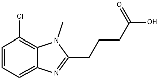 4-(7-氯-1-甲基-1H-苯并[D]咪唑-2-基)丁酸 结构式