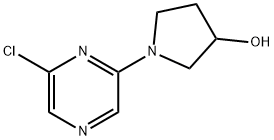 1-(6-Chloro-2-pyrazinyl)-3-pyrrolidinol 结构式