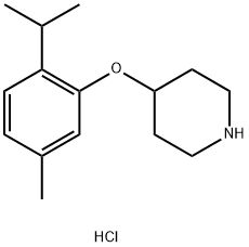 4-(2-Isopropyl-5-methylphenoxy)piperidinehydrochloride 结构式