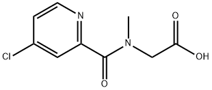 N-(4-氯吡啶甲酰基)-N-甲基甘氨酸 结构式