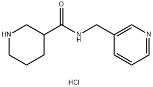 N-(3-Pyridinylmethyl)-3-piperidinecarboxamidehydrochloride 结构式