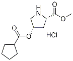 Methyl (2S,4S)-4-[(cyclopentylcarbonyl)oxy]-2-pyrrolidinecarboxylate hydrochloride 结构式