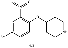 4-(4-Bromo-2-nitrophenoxy)piperidine hydrochloride 结构式