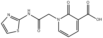 2-Oxo-1-(thiazol-2-ylcarbamoylmethyl)-1,2-dihydro-pyridine-3-carboxylic acid 结构式