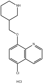 5-Chloro-8-(3-piperidinylmethoxy)quinolinehydrochloride 结构式