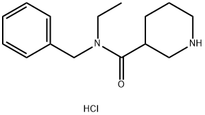 N-Benzyl-N-ethyl-3-piperidinecarboxamidehydrochloride 结构式