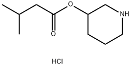 3-Piperidinyl 3-methylbutanoate hydrochloride 结构式