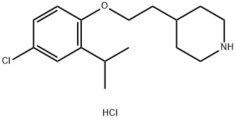 4-[2-(4-Chloro-2-isopropylphenoxy)ethyl]-piperidine hydrochloride 结构式